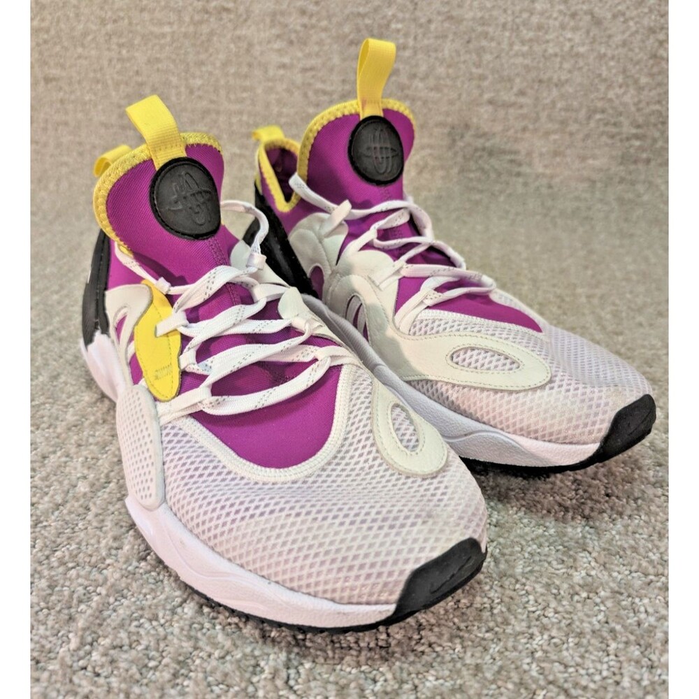 Nike Air Huarache Edge TXT OG Mens 11 Purple White Yellow BQ5206-500 Sneakers